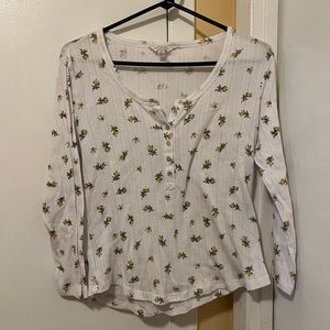 Woman’s Size Large Lucky Brand floral button down top.